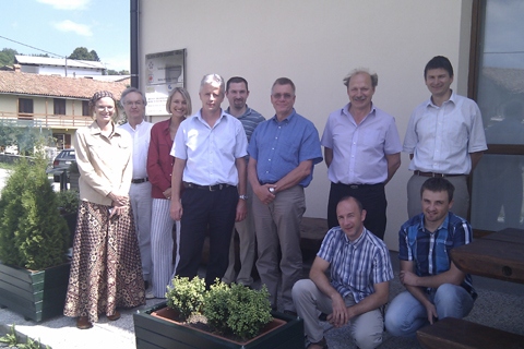 Teachers of the Technology College, Nova Gorica, SI and the two MC trainers from FESTO and Landesakademie Esslingen, DE